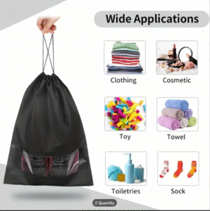 Pack of 10 Dust-Free Drawstring Shoe Pouches