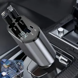 4-in-1 Retractable Fast Car Charger