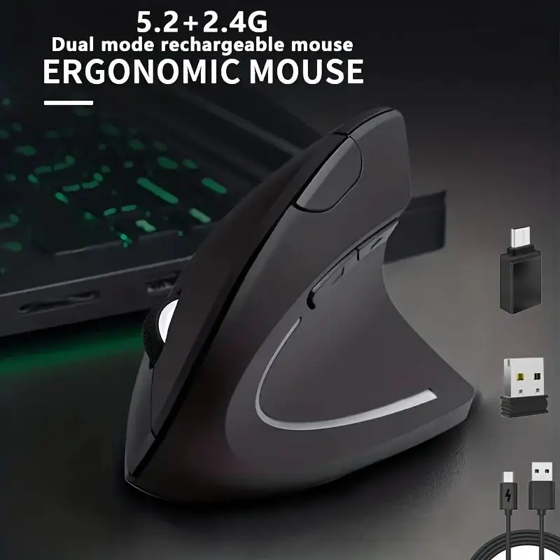 Wowssyo Ergonomic Wireless Mouse
