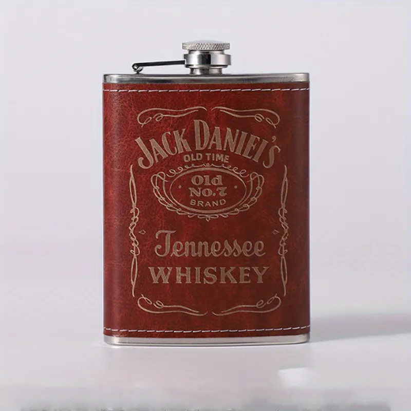 Leather Wrapped Stainless Steel Flask