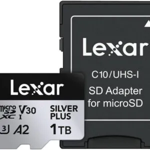 Lexar Professional SILVER PLUS 1TB microSDXC UHS-I Memory Card – Up to 205MB/s Read, 150MB/s Write, V30, IPX7 Waterproof