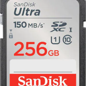 SanDisk Ultra 256GB SDXC UHS-I Memory Card – Up to 150MB/s, U1, Class 10, Full HD Video Support