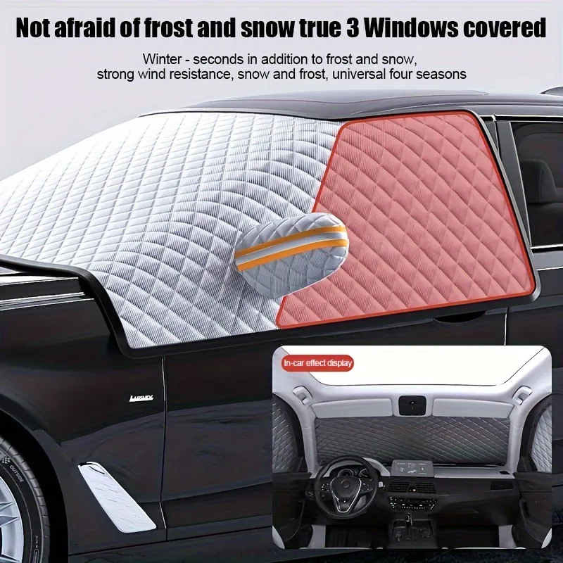 Heavy Duty Magnetic Car Cover – All-Season Windshield Sunshade