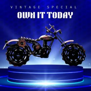 Vintage Wheels Iron Bike & Motorcycle Model Décor for Home Decor