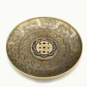 Serene Lotus Metal Incense Burner – Decorative Ash Catcher for Meditation, Yoga & Holiday Ambiance