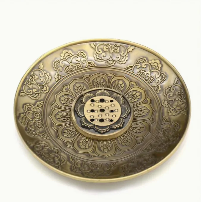Serene Lotus Metal Incense Burner