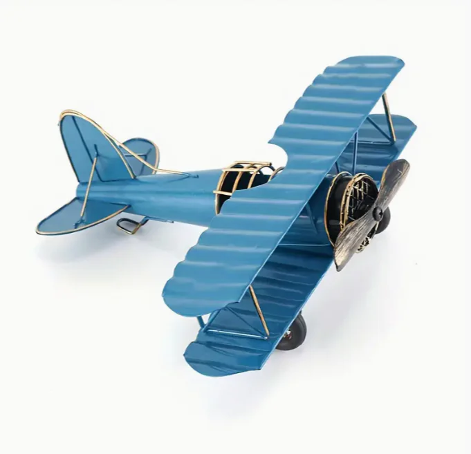 Classic Handcrafted Iron Biplane