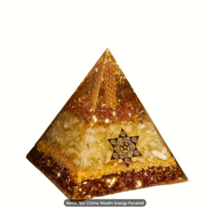 Citrine Crystal Pyramid Paper Weight