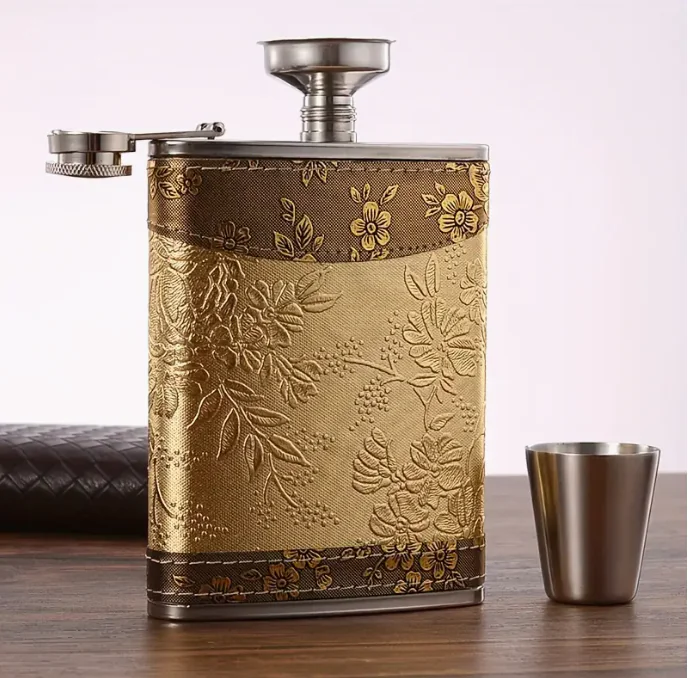 8oz Stainless Steel Wine Flagon