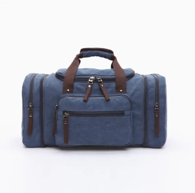 Vintage Canvas Weekender Dark Blue