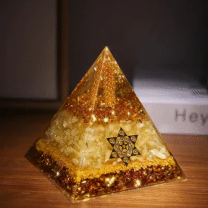 Citrine Crystal Pyramid Paper Weight