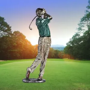 Large Golf Player Resin Craft