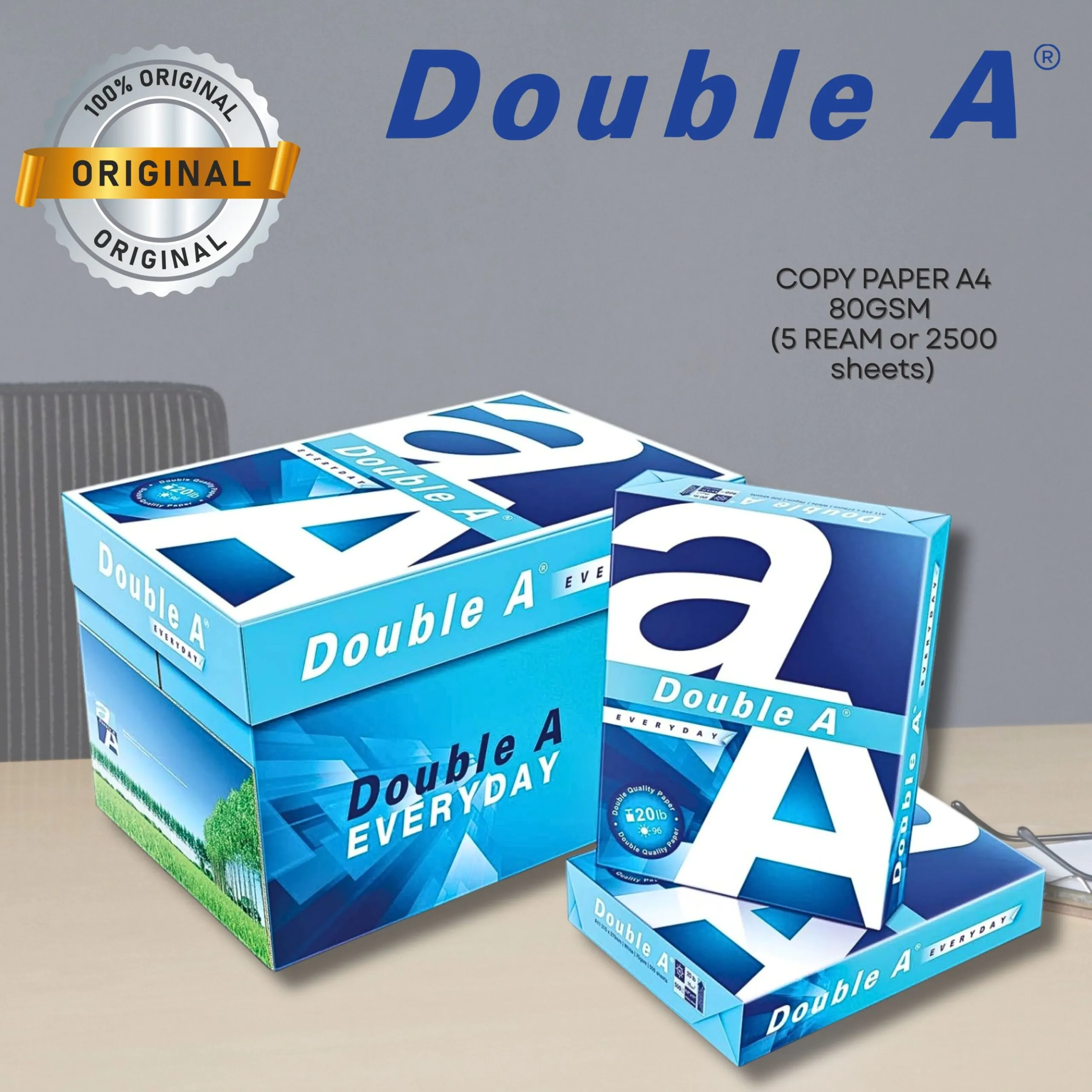 Double A Premium A4 Copy Paper – 80 GSM