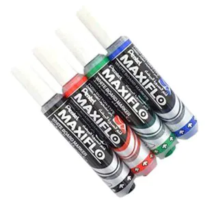 PENTEL Maxiflo Whiteboard Marker PE-MWL6-04 – Wallet of 4 Colours