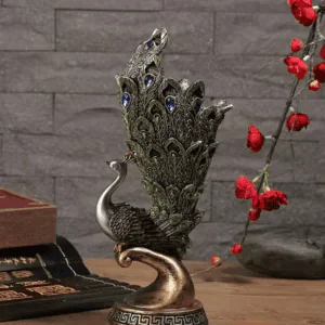 Peacock Tail Vase Decoration - Home Decoration