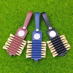 Golf Ball Nail Storage Leather Case Outdoor Sports Accessories Ball Nail Tag